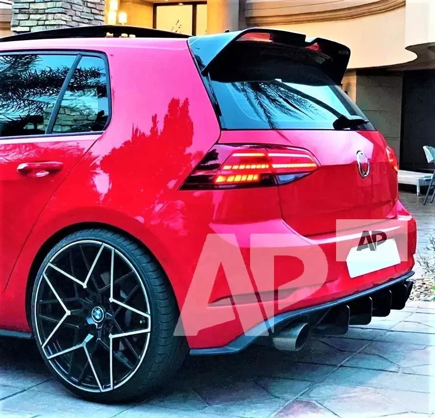 For VW Golf GTI MK7.5 Rear Blade Fin Diffuser Body Kit