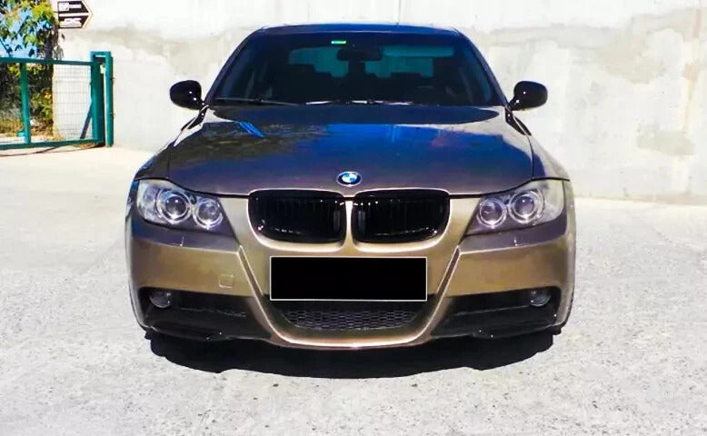 BMW 3 Series E90 E91 PRE-LCI Front Splitter 2004-2008 Abs Gloss Black