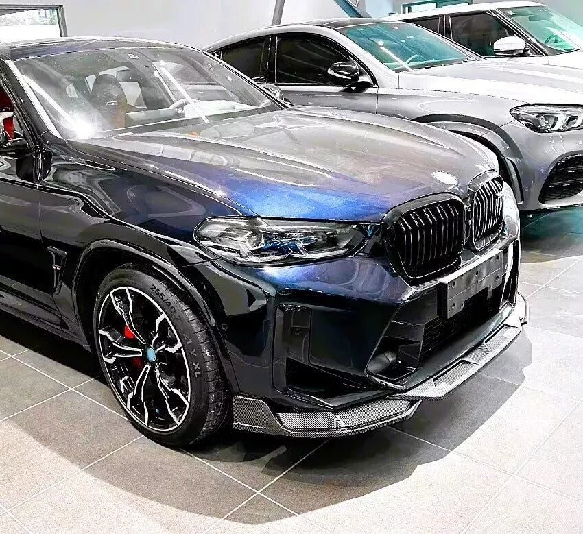 BMW X3M F97 LCI Front Splitter Wing Kit 2022-2024 ABS Gloss Black