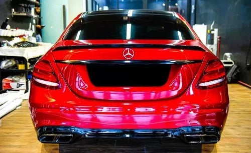 Mercedes E Class E63 W213 Car Rear Spoiler 16-20 Pre-Facelift Gloss Black