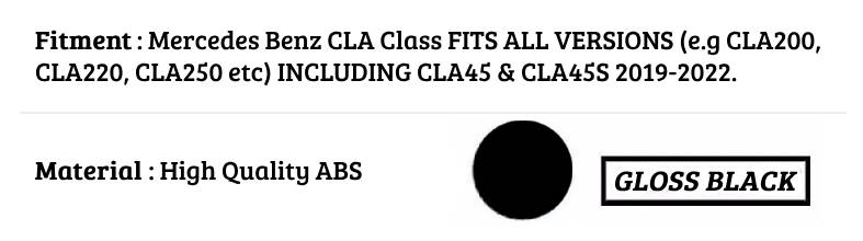 Mercedes CLA Class Car Roof Spoiler Wing 2019-2024 Gloss Black