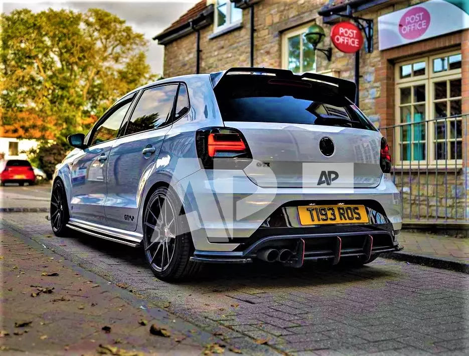 VW Polo MK5 Car Rear Roof Spoiler Wing 2009-2017 Carbon Fibre