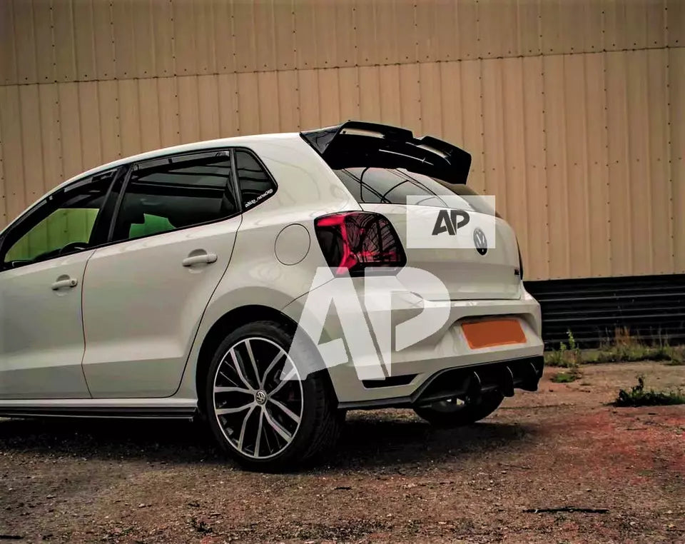 VW Polo MK5 Car Rear Roof Spoiler Wing 2009-2017 Gloss Black