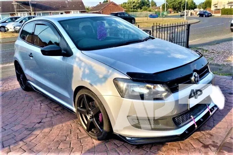 VW Volkswagen Polo MK5 Front Splitter Lip 2009-2017 Gloss Black