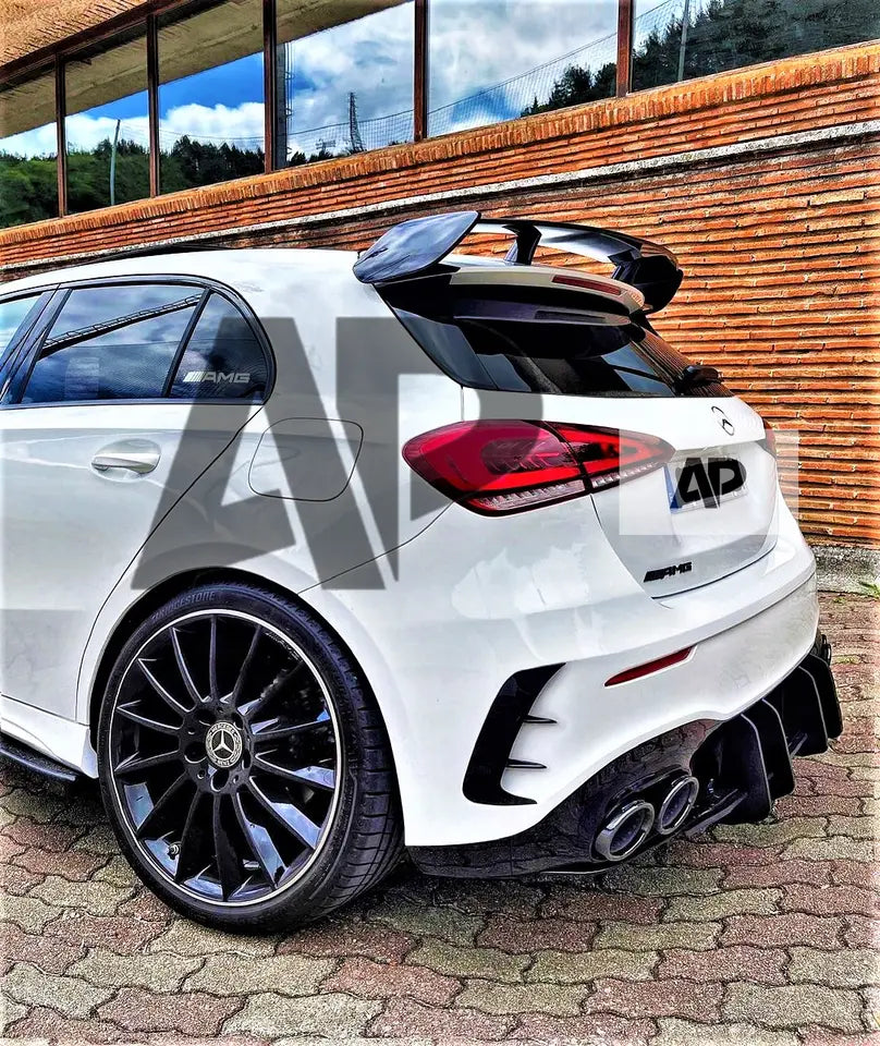 Mercedes A45 A Class Car Rear Roof Spoiler 2018-2024 Gloss Black