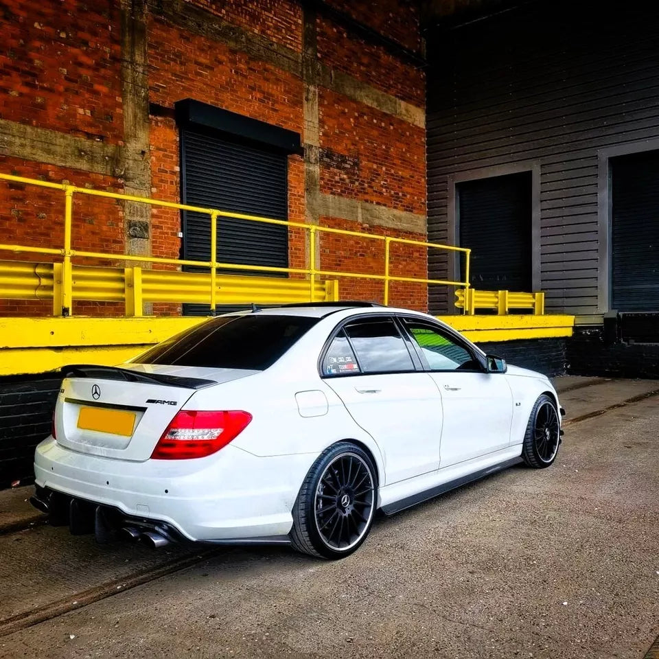 Mercedes C Class W204 Car Rear Spoiler 2007-2014 Gloss Black