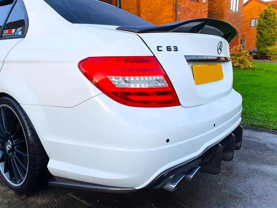 Mercedes C Class W204 Car Rear Spoiler 2007-2014 Gloss Black
