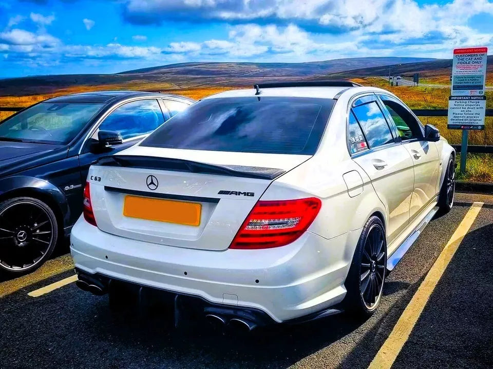 Mercedes C Class W204 Car Rear Spoiler 2007-2014 Gloss Black