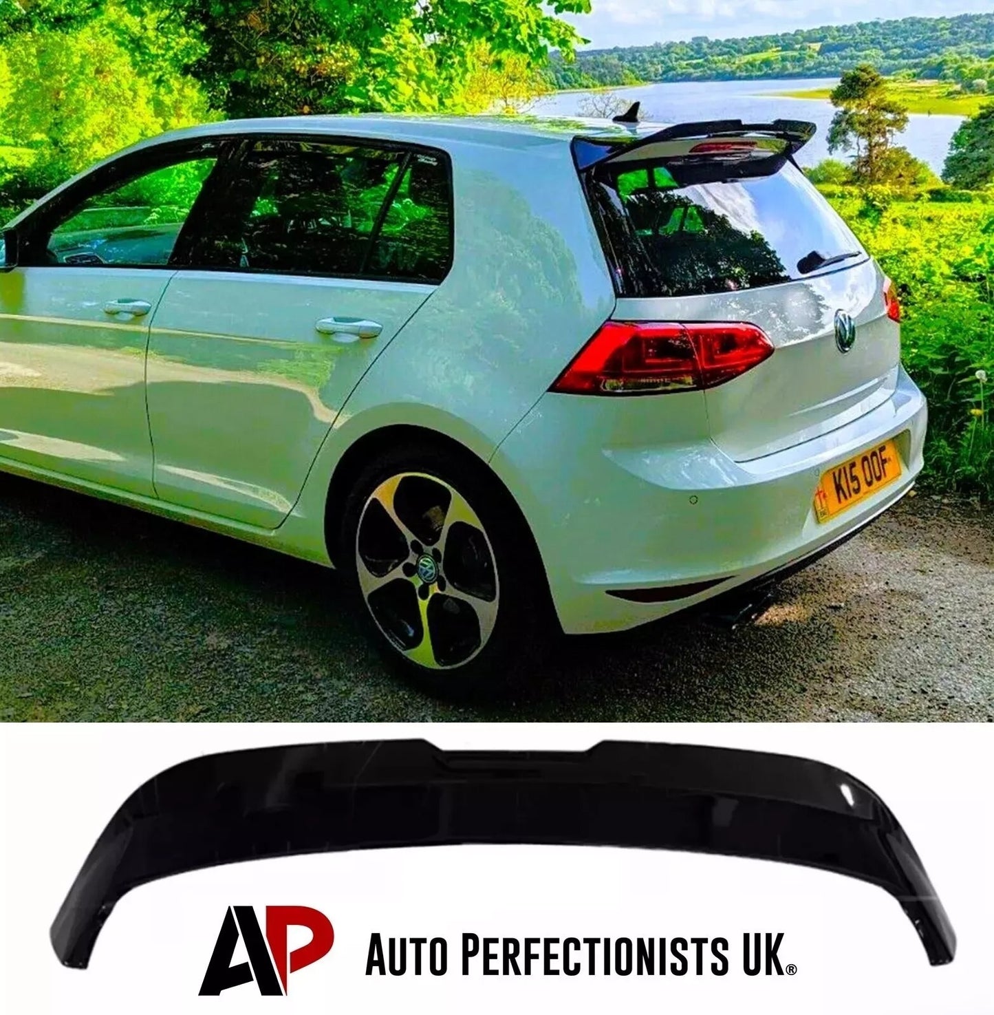 VW Golf MK7 MK7.5 Car Rear Roof Spoiler GTD Style Gloss Black