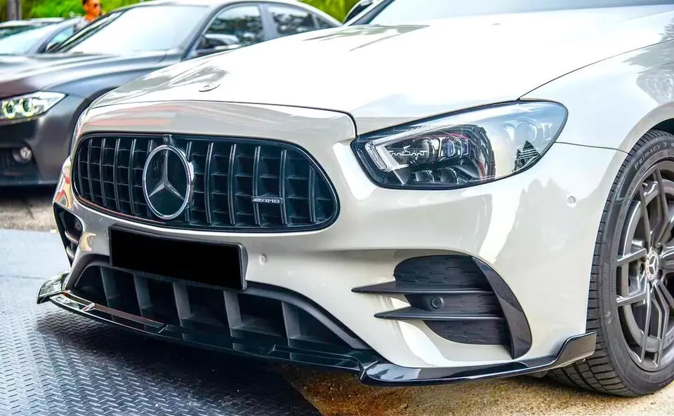 Mercedes E Class E43 E53 Front Splitter 2020-2024 Gloss Black