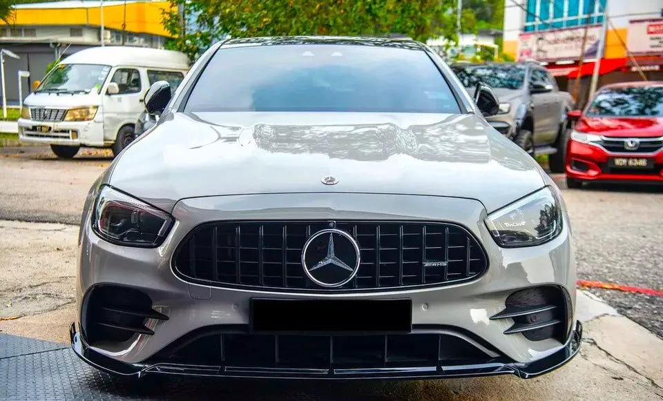 Mercedes E Class E43 E53 Front Splitter 2020-2024 Gloss Black