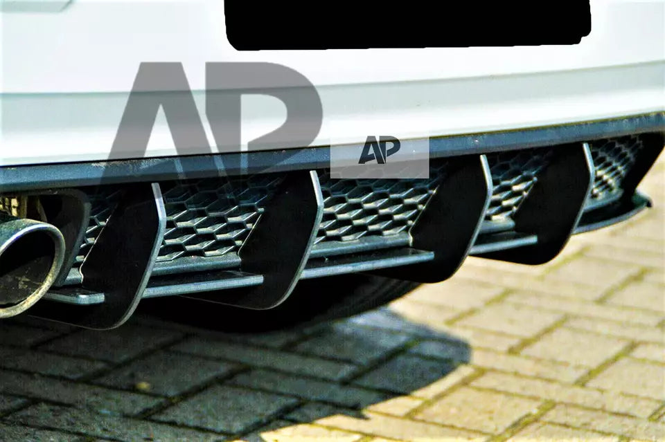 VW Polo MK6 Rear Blade Diffuser 2018-2024 Gloss Black