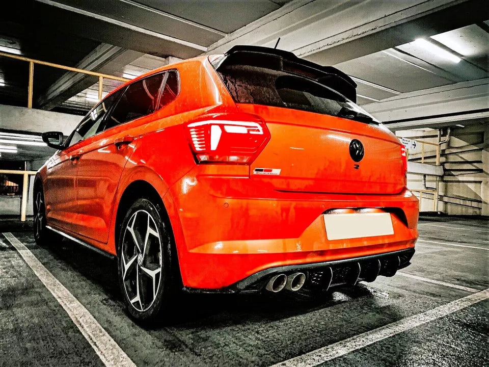 VW Polo MK6 Rear Blade Diffuser 2018-2024 Gloss Black
