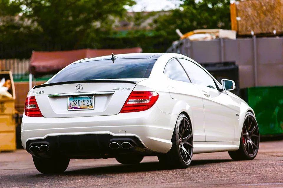 Mercedes C Class Coupe W204 Car Rear Spoiler 2011-2015 Gloss Black