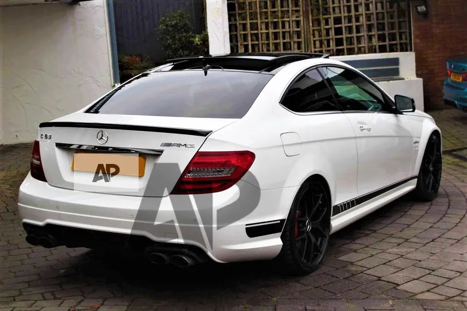 Mercedes C Class Coupe W204 Car Rear Spoiler 2011-2015 Gloss Black
