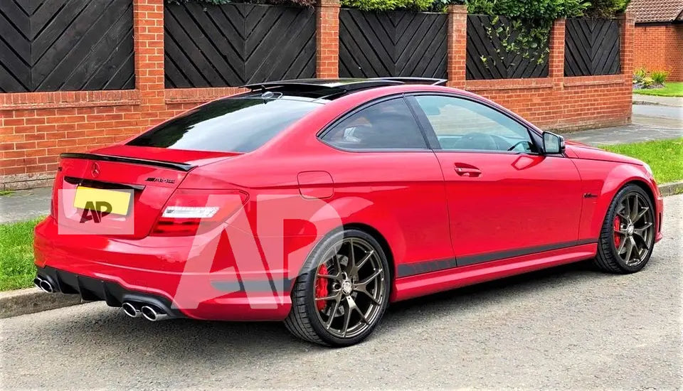 Mercedes C Class Coupe W204 Car Rear Spoiler 2011-2015 Gloss Black