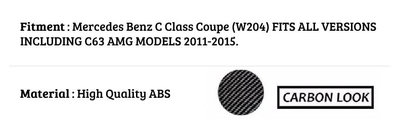 Mercedes C Class Coupe W204 Car Rear Spoiler 2011-2015 Carbon Fibre