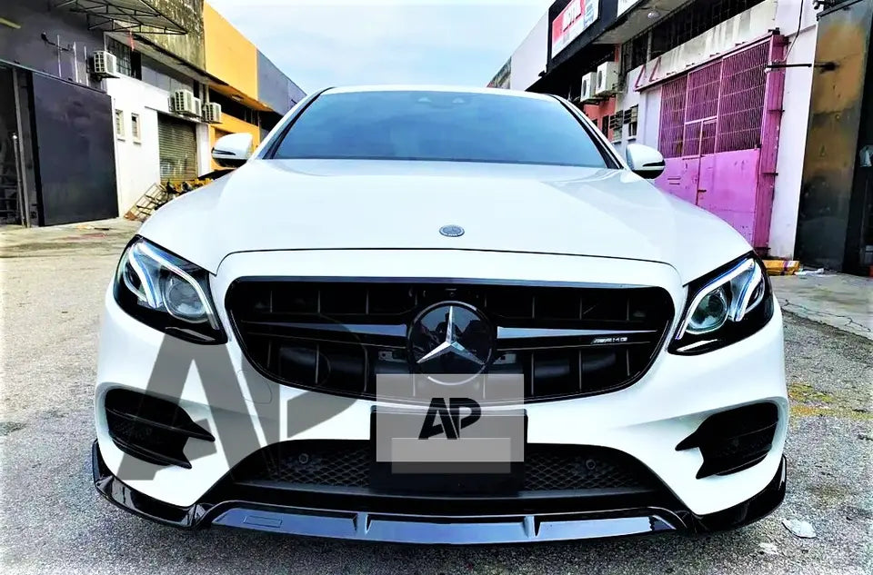 Mercedes E Class W213 E43 E53 Front Splitter 2016-2020 Gloss Black