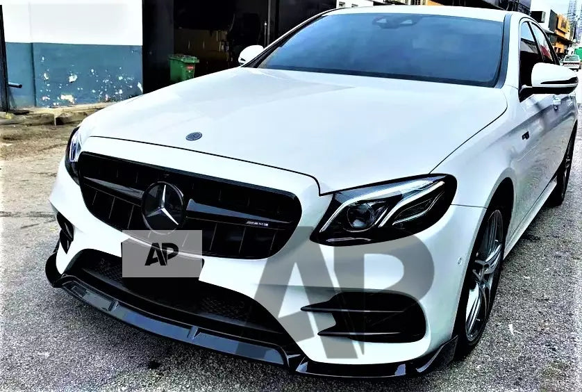 Mercedes E Class W213 E43 E53 Front Splitter 2016-2020 Gloss Black