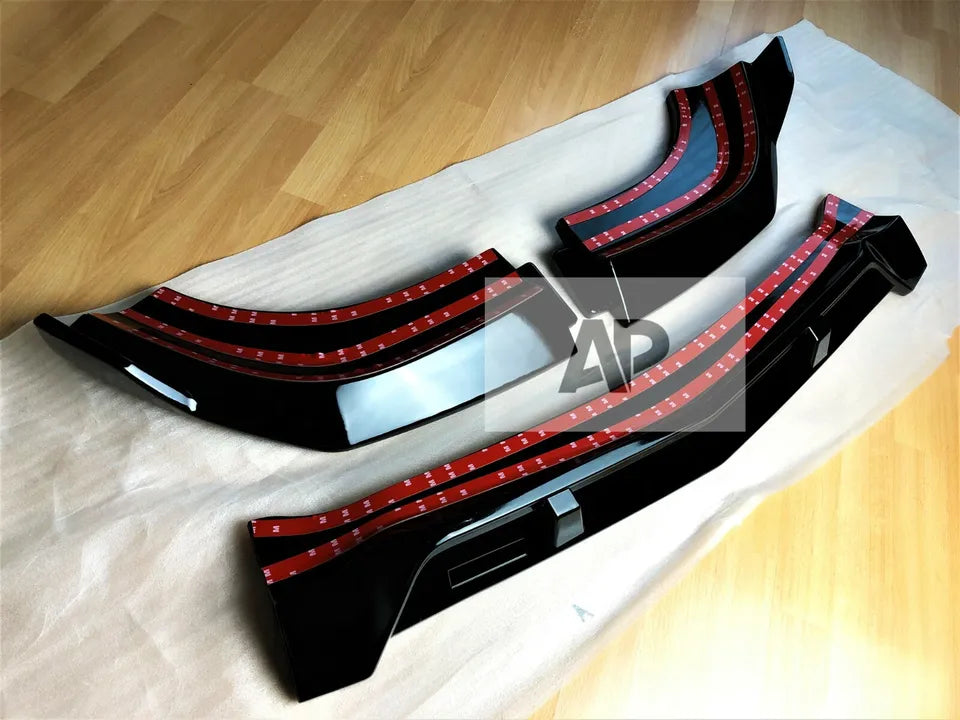 Mercedes C Class SE Front Splitter 2011-2015 Brabus Style Gloss Black