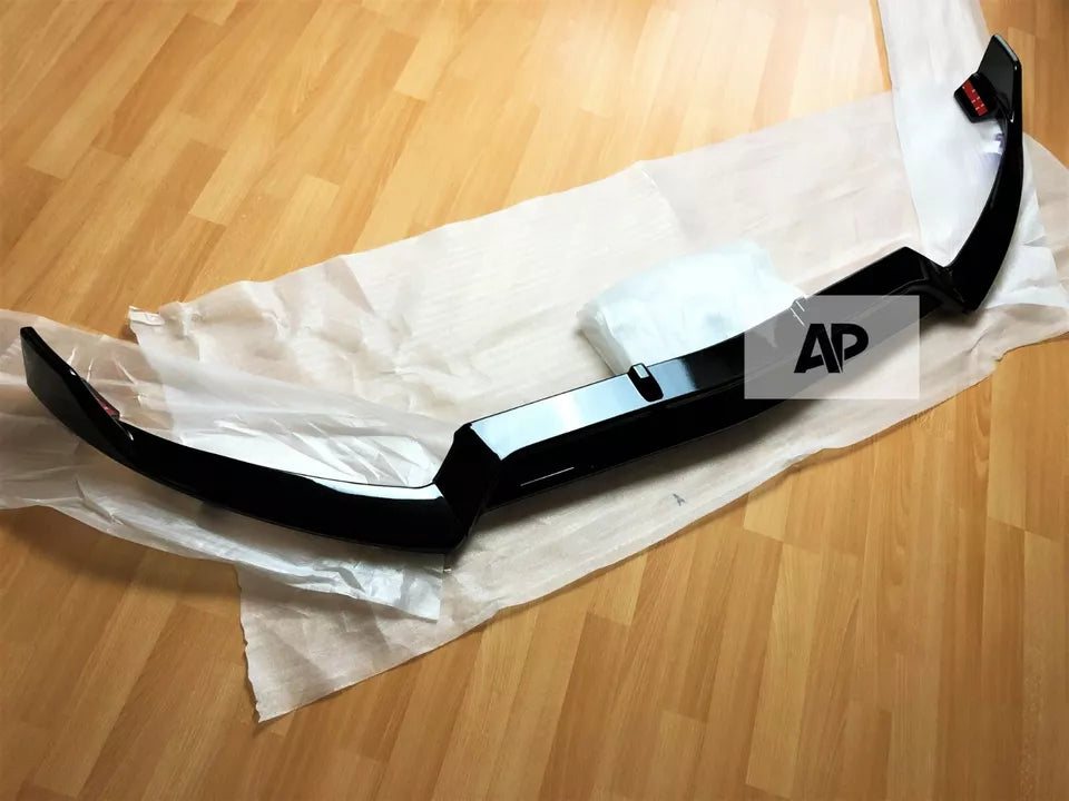 Mercedes C Class C43 Front Splitter 2014-18 Brabus style Gloss Black