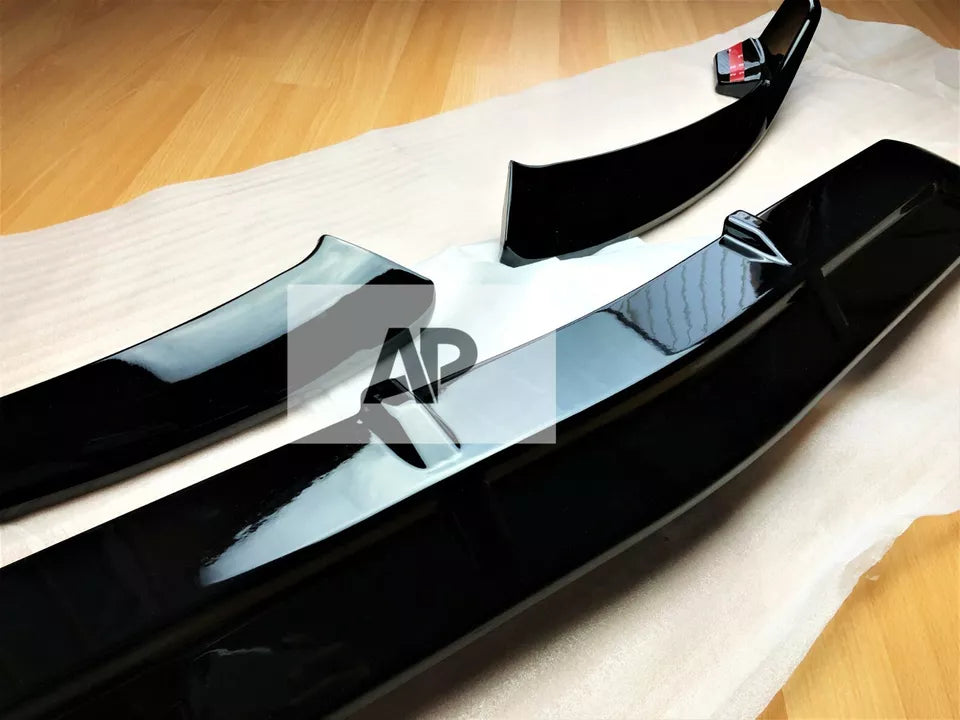 Mercedes C Class C43 Front Splitter 2014-18 Brabus style Gloss Black