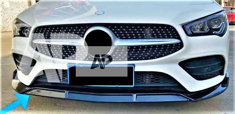 Mercedes CLA Class W118 C118 Front Splitter 2019-2024 Gloss Black