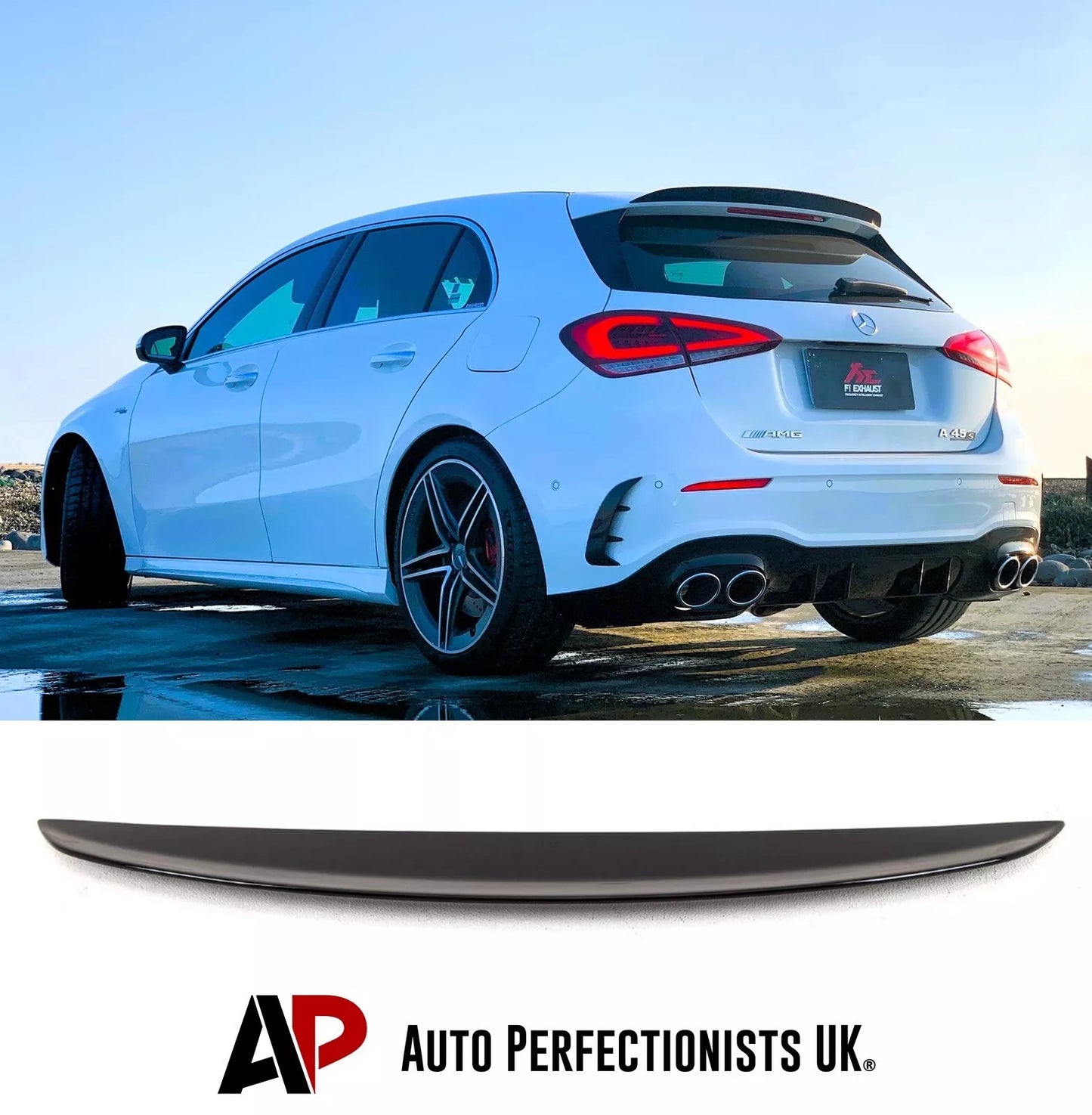 Mercedes A Class Car Rear Roof Spoiler 2018-2024 Gloss Black