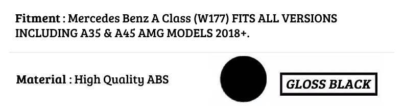 Mercedes A Class Car Rear Roof Spoiler 2018-2024 Gloss Black
