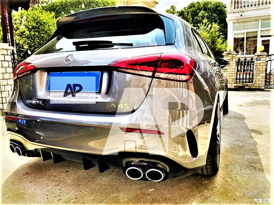 Mercedes A Class Car Rear Roof Spoiler 2018-2024 Gloss Black