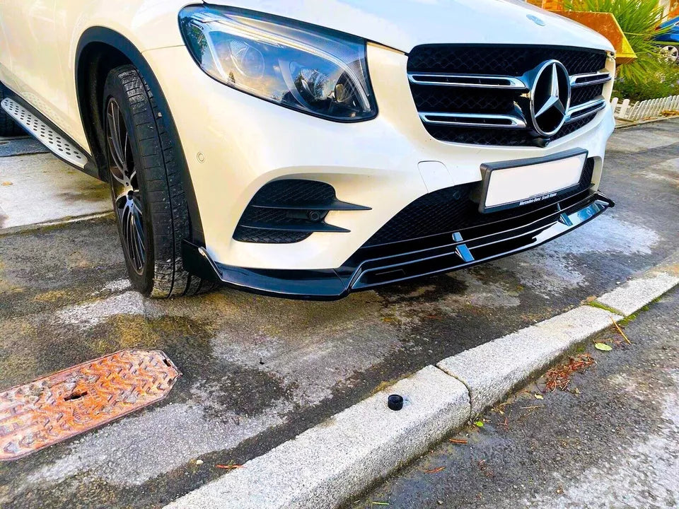 Mercedes GLC Class Front Splitter 2015-2018 Brabus Style Gloss Black