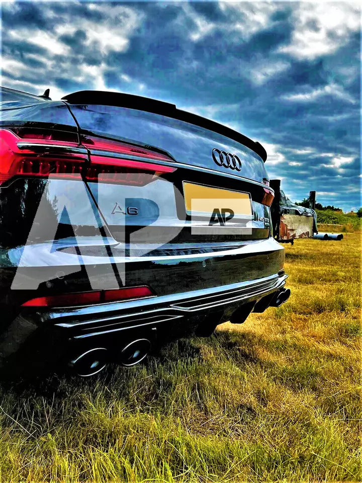 Audi A6 S6 C8 Saloon Car Rear Spoiler 2018-2024 M4 Style Carbon Fibre