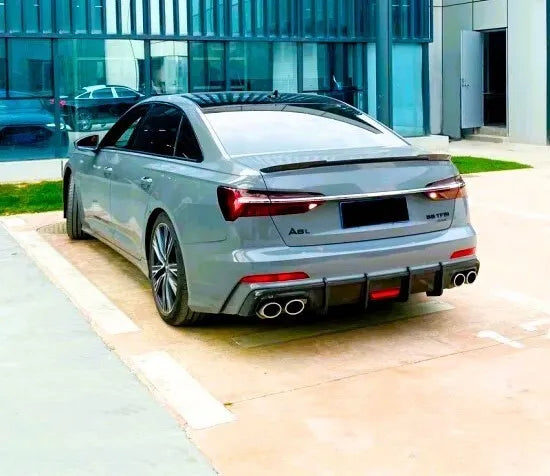 Audi A6 S6 C8 Saloon Car Rear Spoiler 2018-2024 M4 Style Carbon Fibre