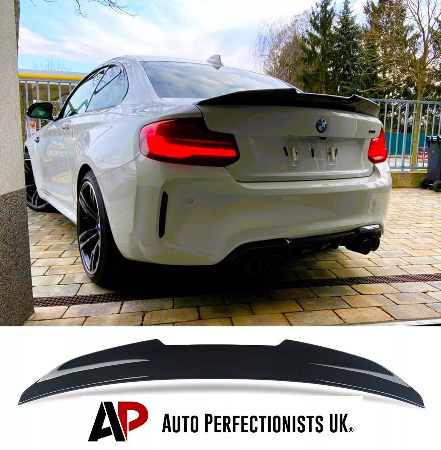 BMW 2 Series M2 F22 F87 Car Rear Spoiler 2014-2021 Gloss Black