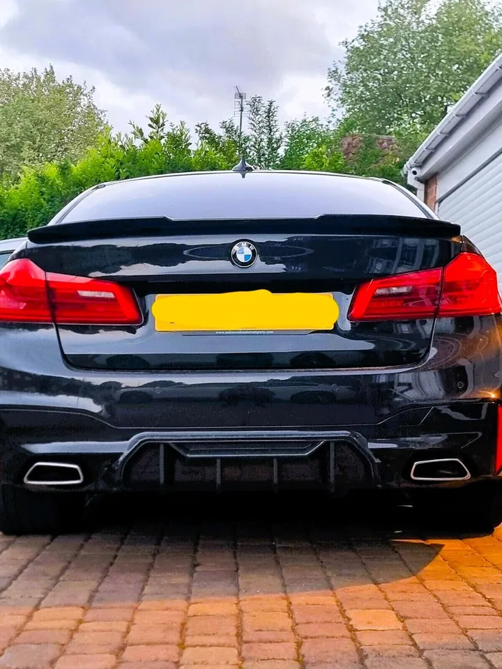 BMW 5 Series M5 G30 F90 Car Rear Spoiler 2016-24 CS Style Gloss Black