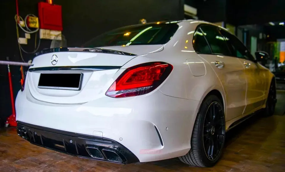Mercedes C Class W205 Car Rear Spoiler 2014-21 Abs-Gloss Black