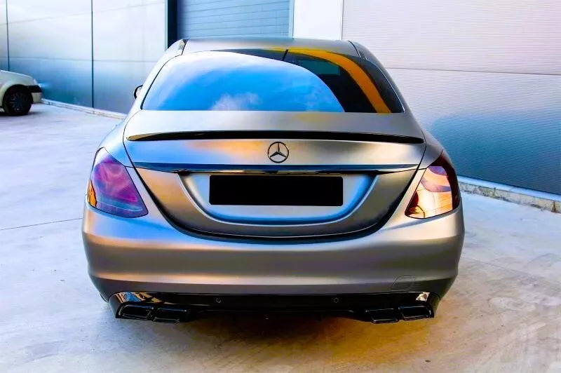 Mercedes C Class W205 Car Rear Spoiler 2014-21 Abs-Gloss Black
