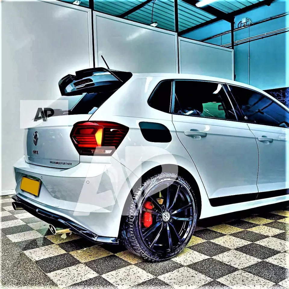 VW Polo MK6 Car Rear Roof Spoiler AW GTI R 2018-2024 Gloss Black