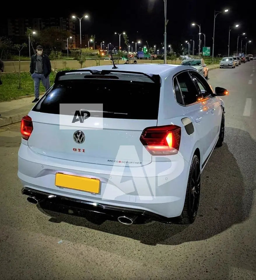VW Polo MK6 Car Rear Roof Spoiler AW GTI R 2018-2024 Gloss Black