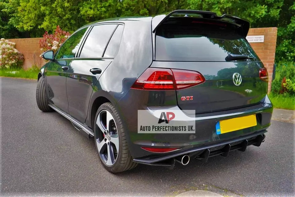 VW Golf GTI MK7 Rear Diffuser and Side Splitters 2013-2016 Gloss Black