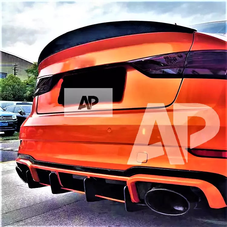 Audi RS3 Saloon 8V Rear Blade Style Diffuser 2017-2020 Gloss Black