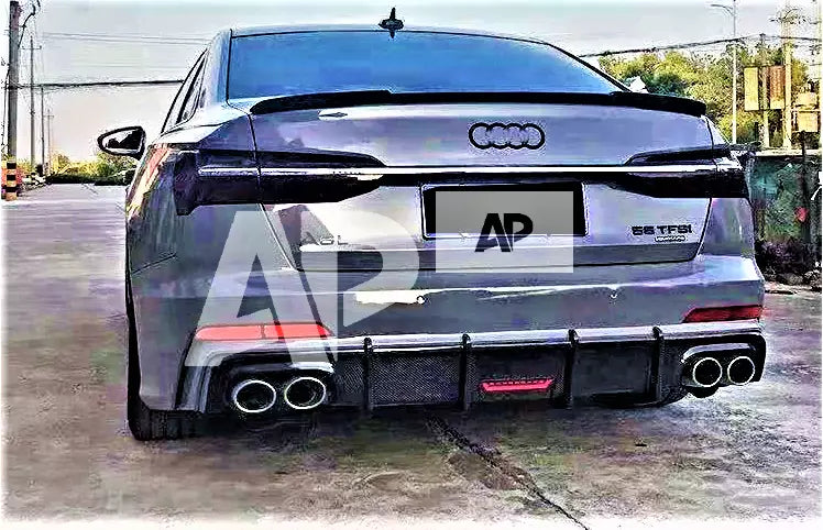 Audi A6 S6 C8 Saloon Car Rear Spoiler 2018-2024 M4 Style Gloss Black