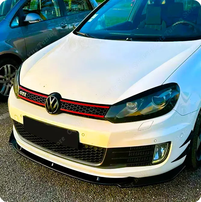 VW Golf MK6 GTD GTI Front Splitter Lip 2008-2013 Gloss Black
