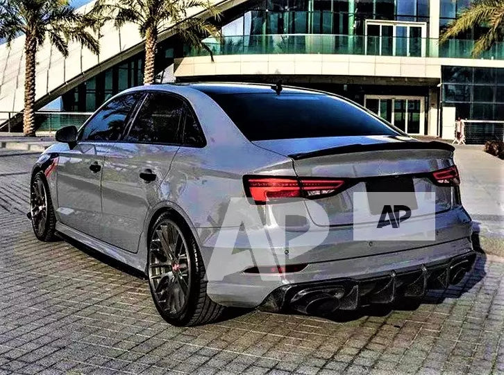 Audi A3 S3 RS3 Saloon Car Rear Spoiler 2013-20 M4 Style Carbon Fibre