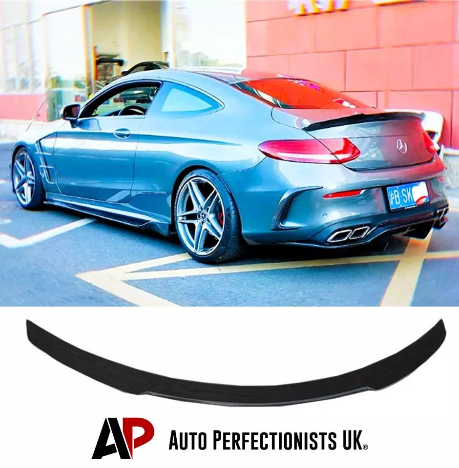 Mercedes C Class Coupe Car Rear Spoiler 2014-2021 Gloss Black