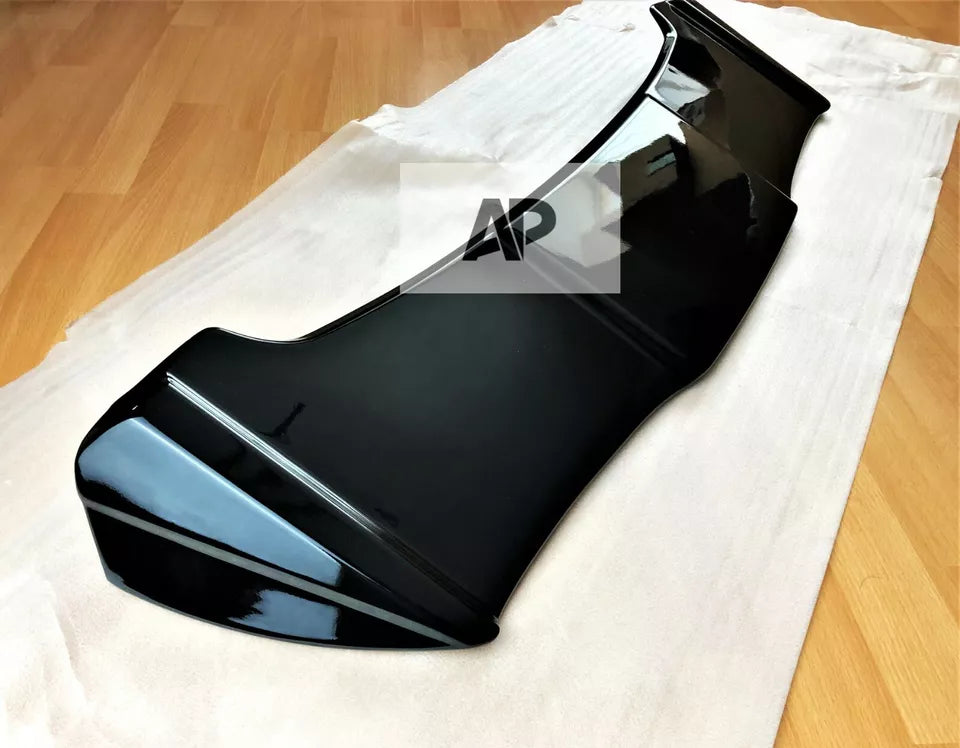 VW Polo MK6 Car Rear Roof Spoiler AW 2018-24 Batman Style Gloss Black