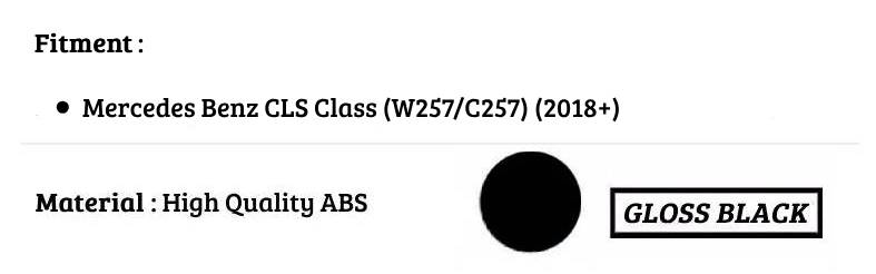 Mercedes CLS Class W257 C257 Car Rear Spoiler 2018-2024 Gloss Black