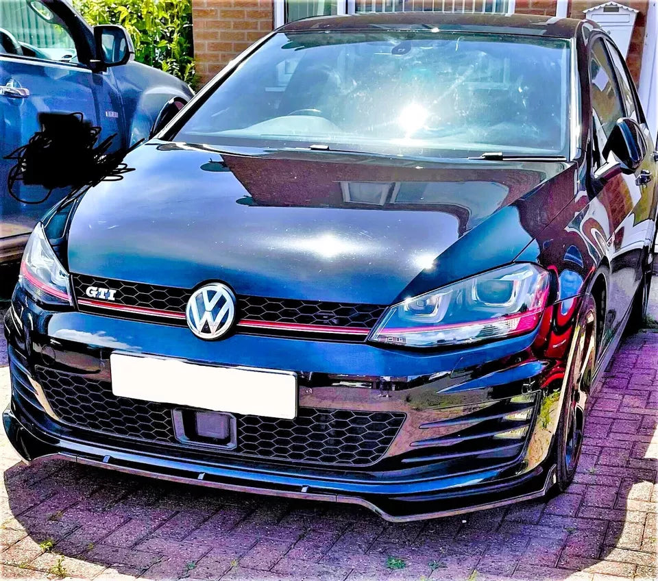 VW Golf MK7 MK7.5 R Front Splitter 2013-2020 Gloss Black