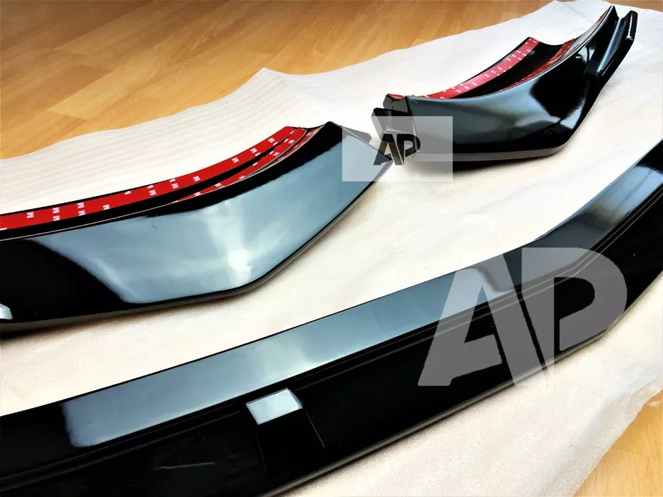 Mercedes A Class SE Front Splitter 2018-24 Brabus Style Gloss Black