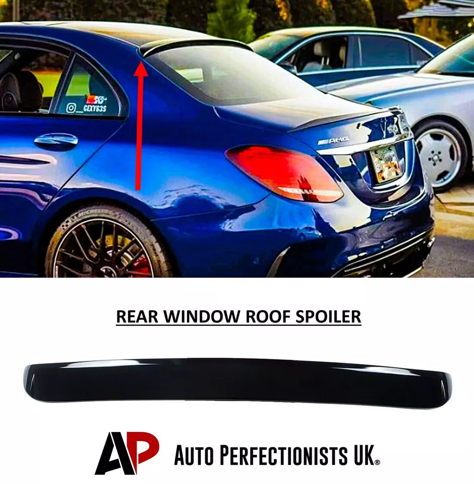 Mercedes C Class Car Rear Roof Spoiler W205 2014-2021 Gloss Black